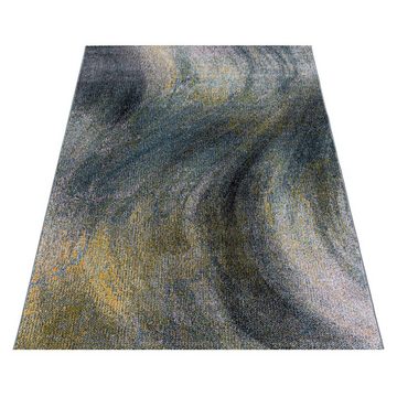 Designteppich Abstrakt Wellen Design, HomebyHome, Läufer, Höhe: 8 mm, Kurzflor Teppich Wohnzimmer Abstrakt Wellen Design verschidene größe