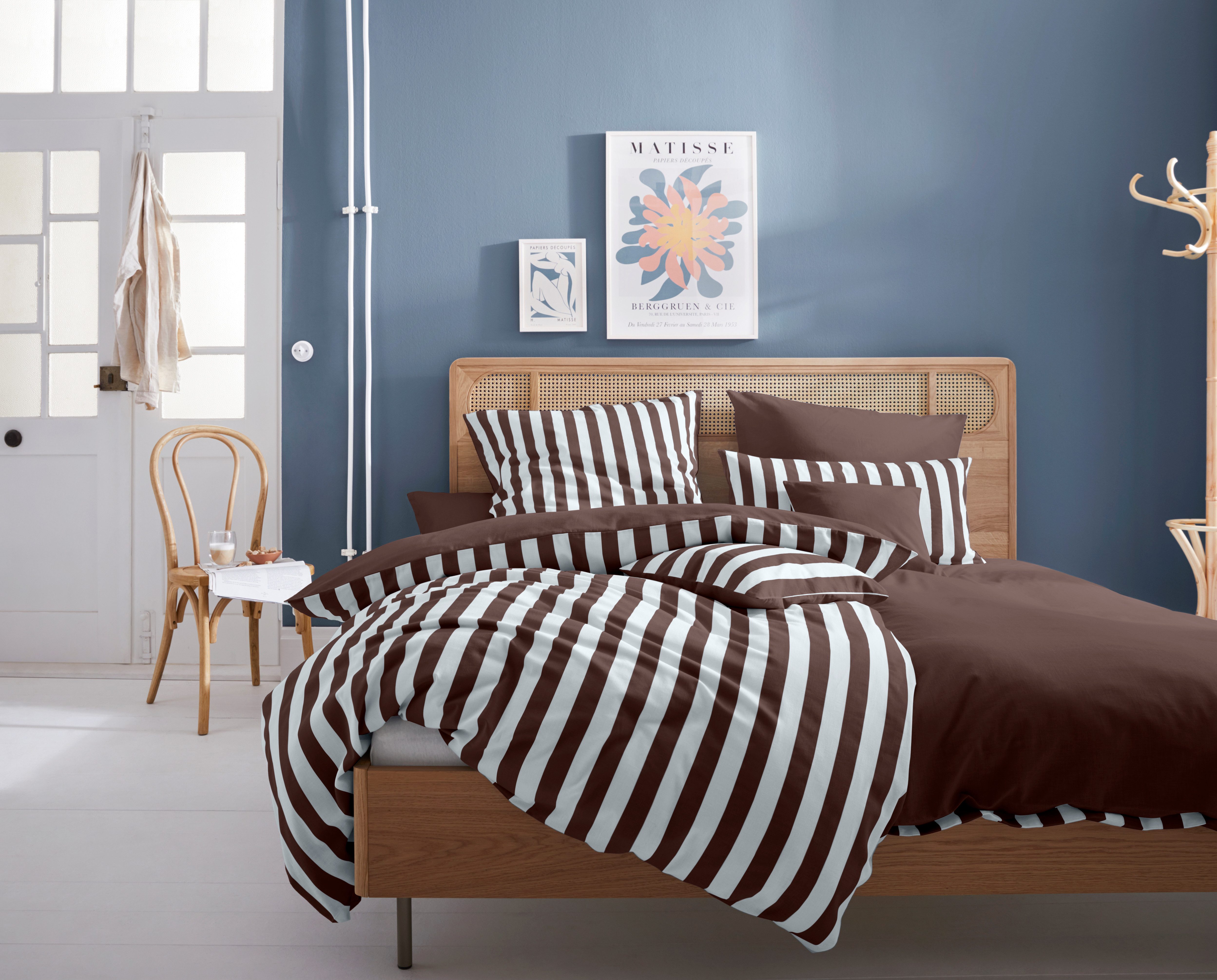 OTTO home Wendebettwäsche Greta in verschiedenen Qualitäten, Renforcé, 2 teilig, Bettwäsche mit Streifen, ab 135x200 cm, NEU: auch in Fleece Qualität