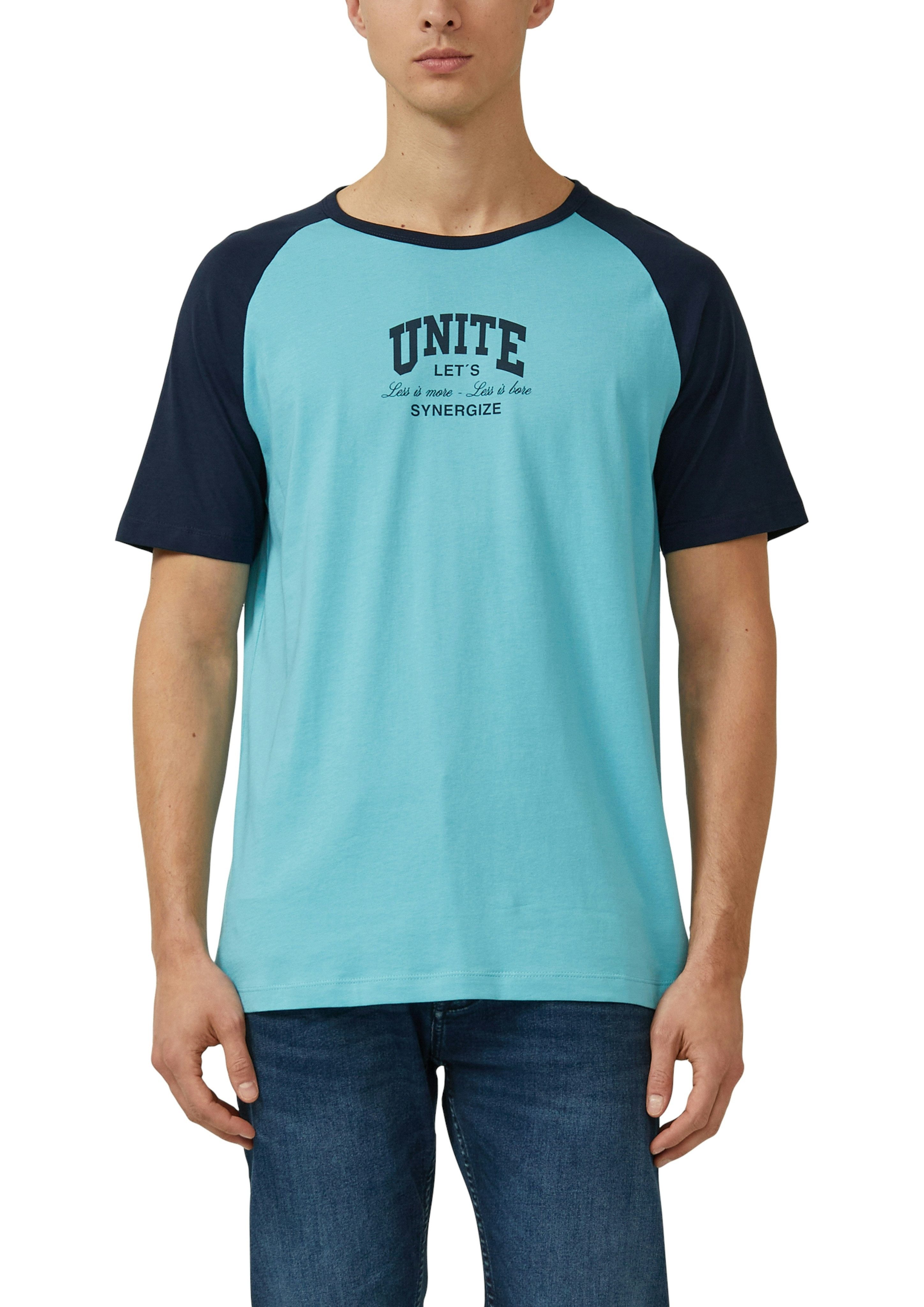 s.Oliver Kurzarmshirt im Collage-Stil und mit Print