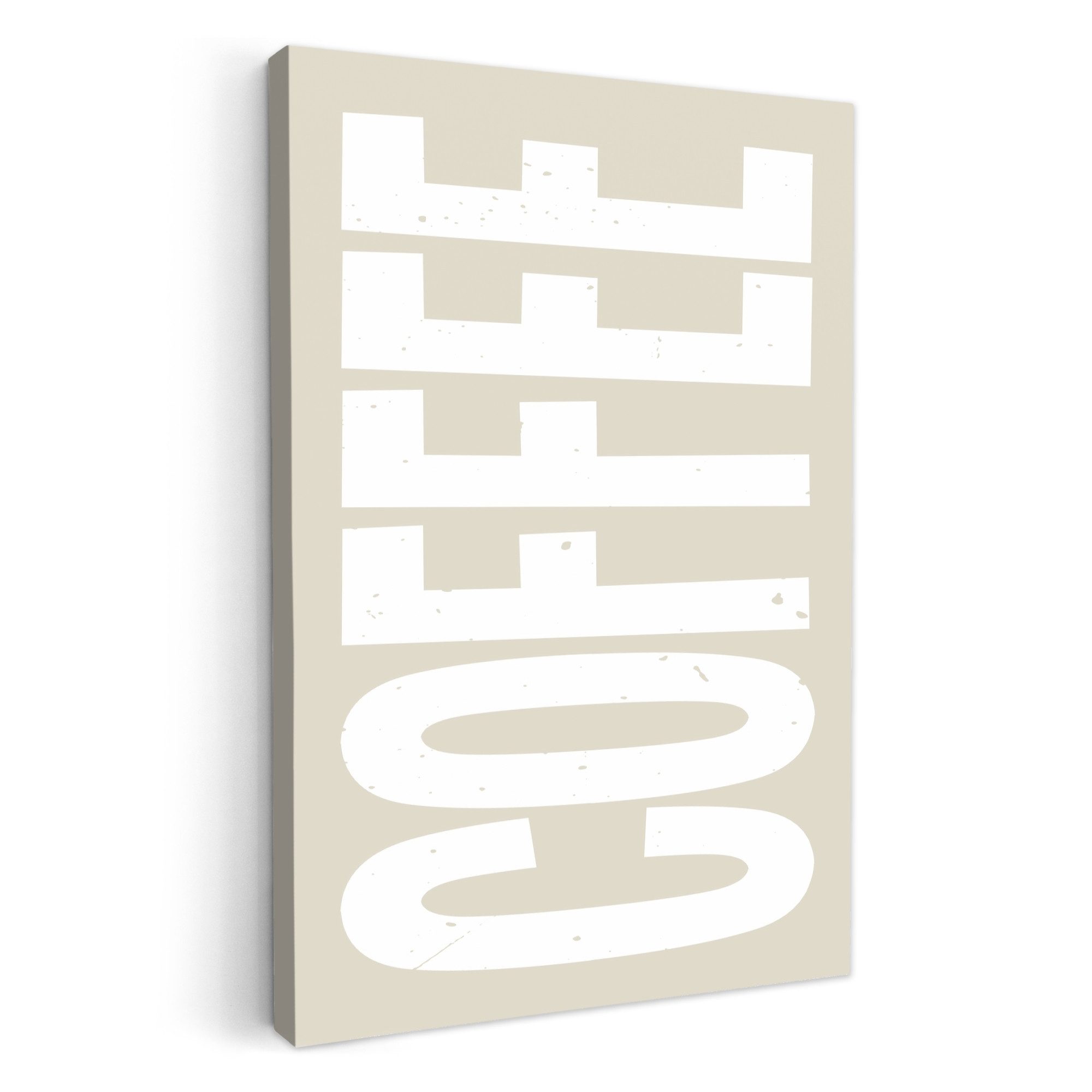 OneMillionCanvasses® Leinwandbild Weiß - Kaffee - günstig online kaufen