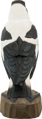 Wildlife Garden Dekofigur DecoBird Flötenkrähenstar handgeschnitzt H 23 cm B 9,7 cm L 28,5 cm