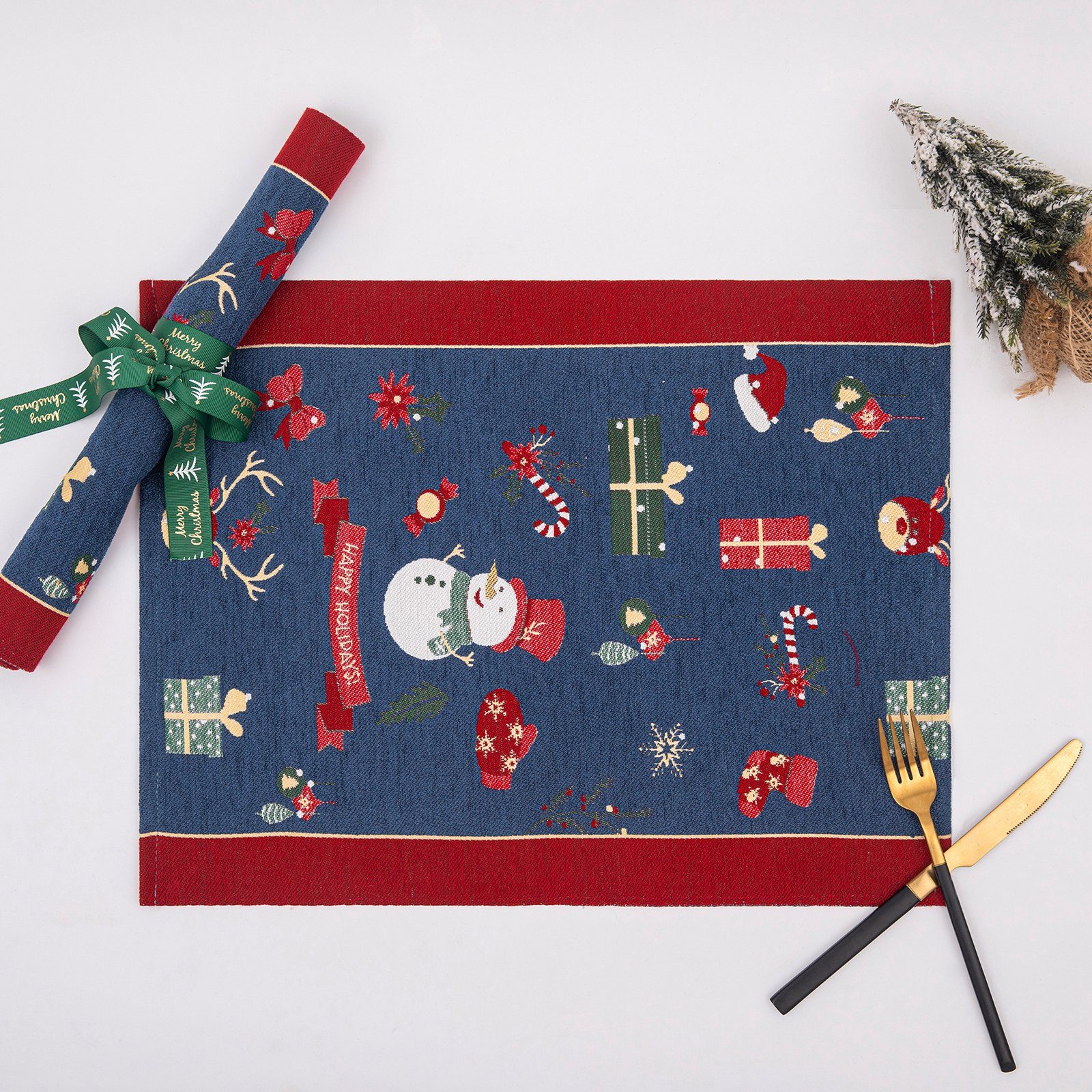 Rosnek Tischläufer Weihnachtselemente, Tischset, für Party günstig online kaufen