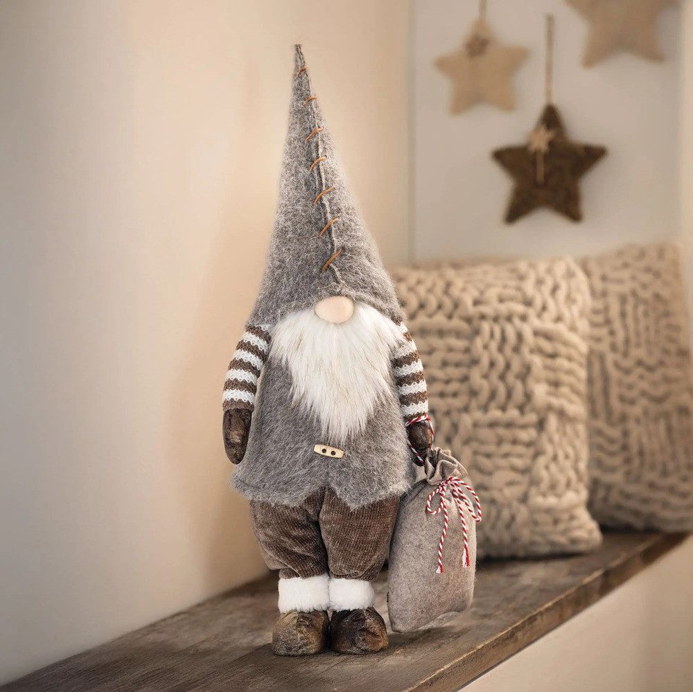 Home-trends24.de Wichtel Geschenk Sack Weihnachten Deko Wichtel Figur groß 63 cm