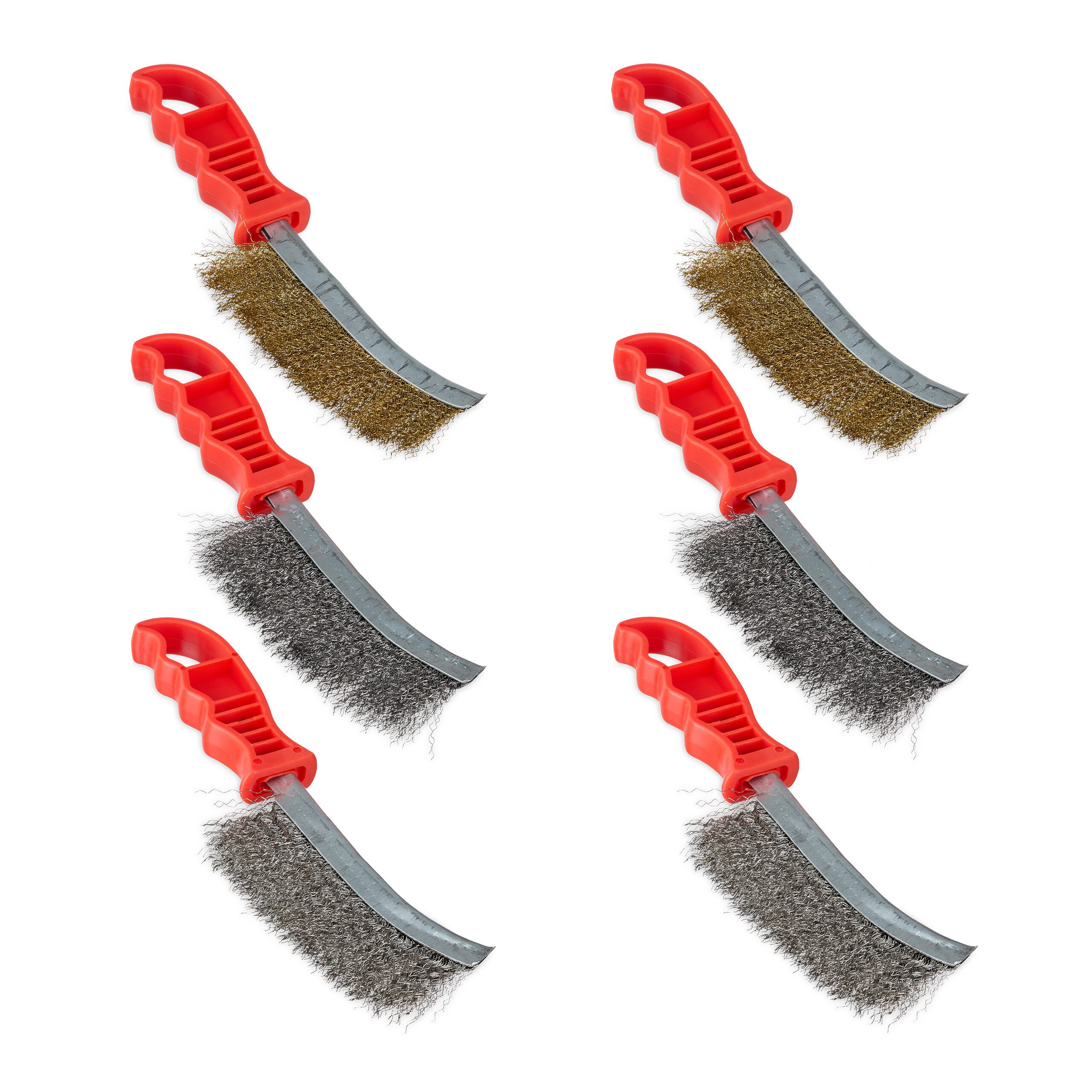 relaxdays Drahtbürste im 6er Set, (6-tlg)