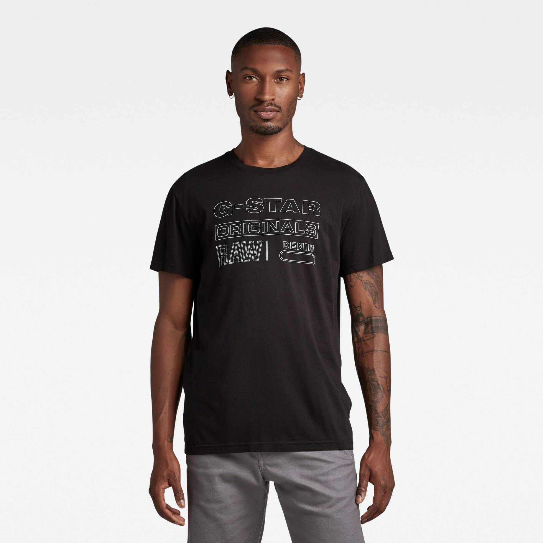 G-Star RAW DK Black T-Shirt ORIGINALS (1-tlg) Herren T-Shirt