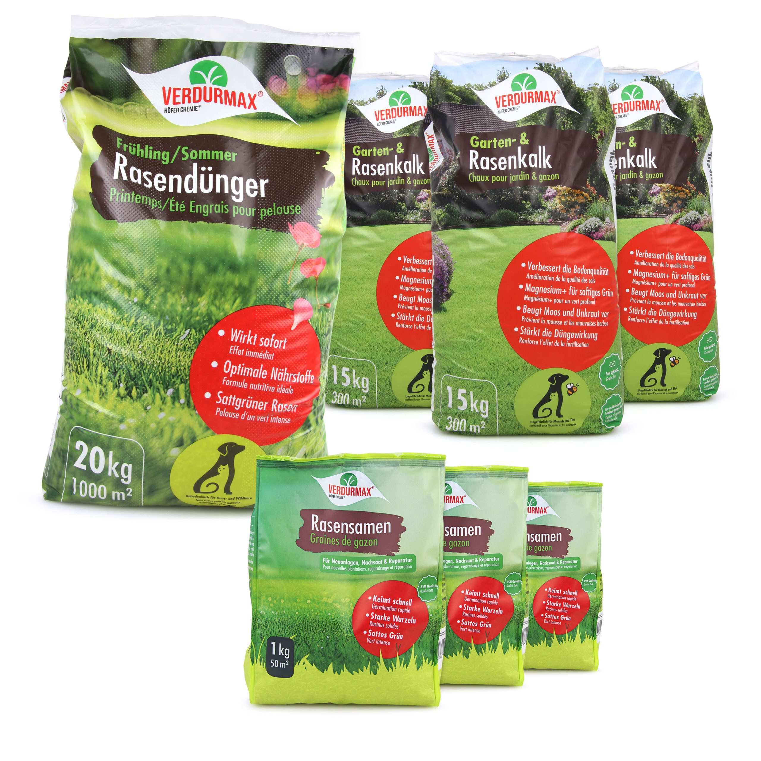 Rasendünger VERDURMAX® Frühlings-Set 1000 m²