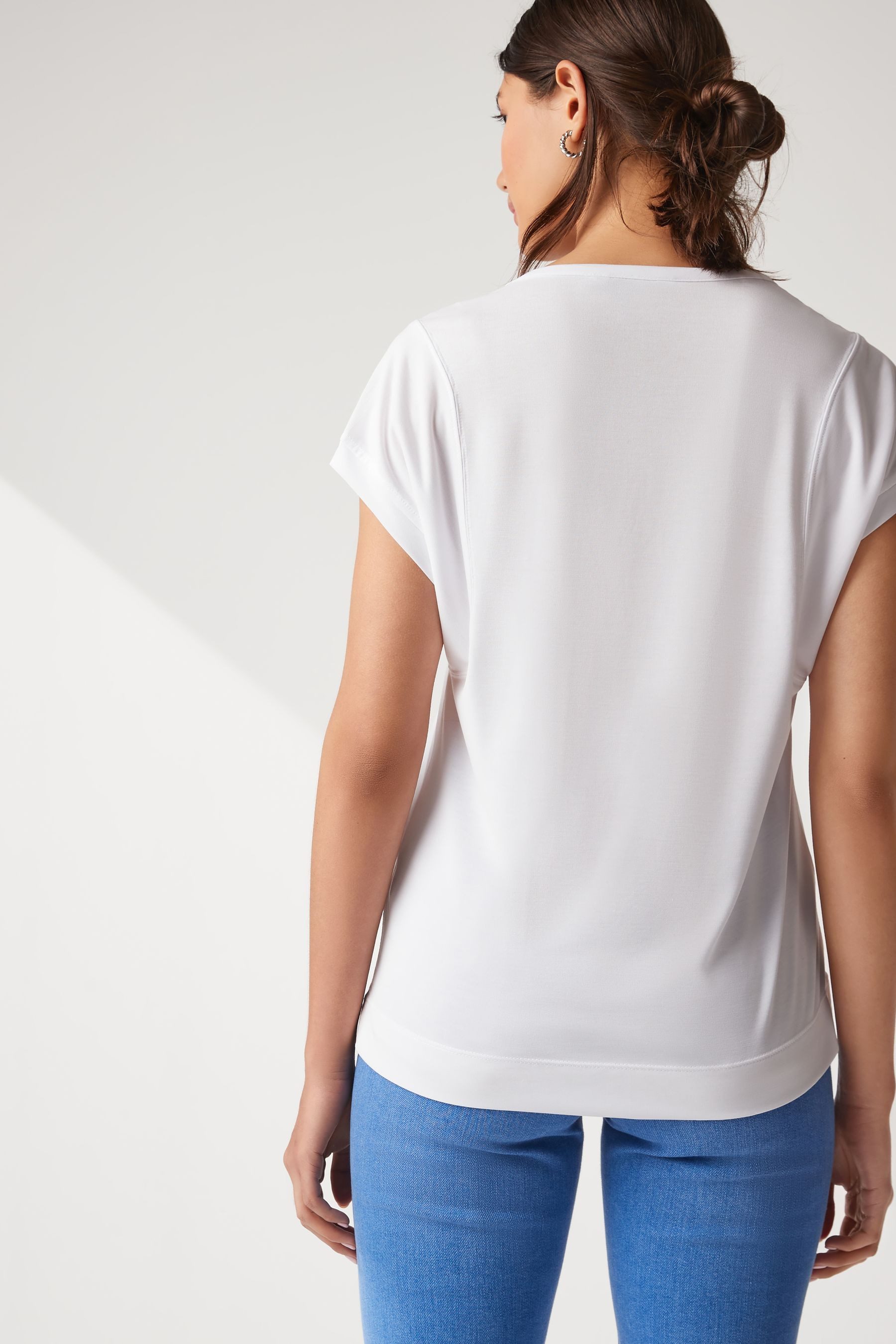 Next T-Shirt Kurzärmliges T-Shirt mit U-Ausschnitt günstig online kaufen