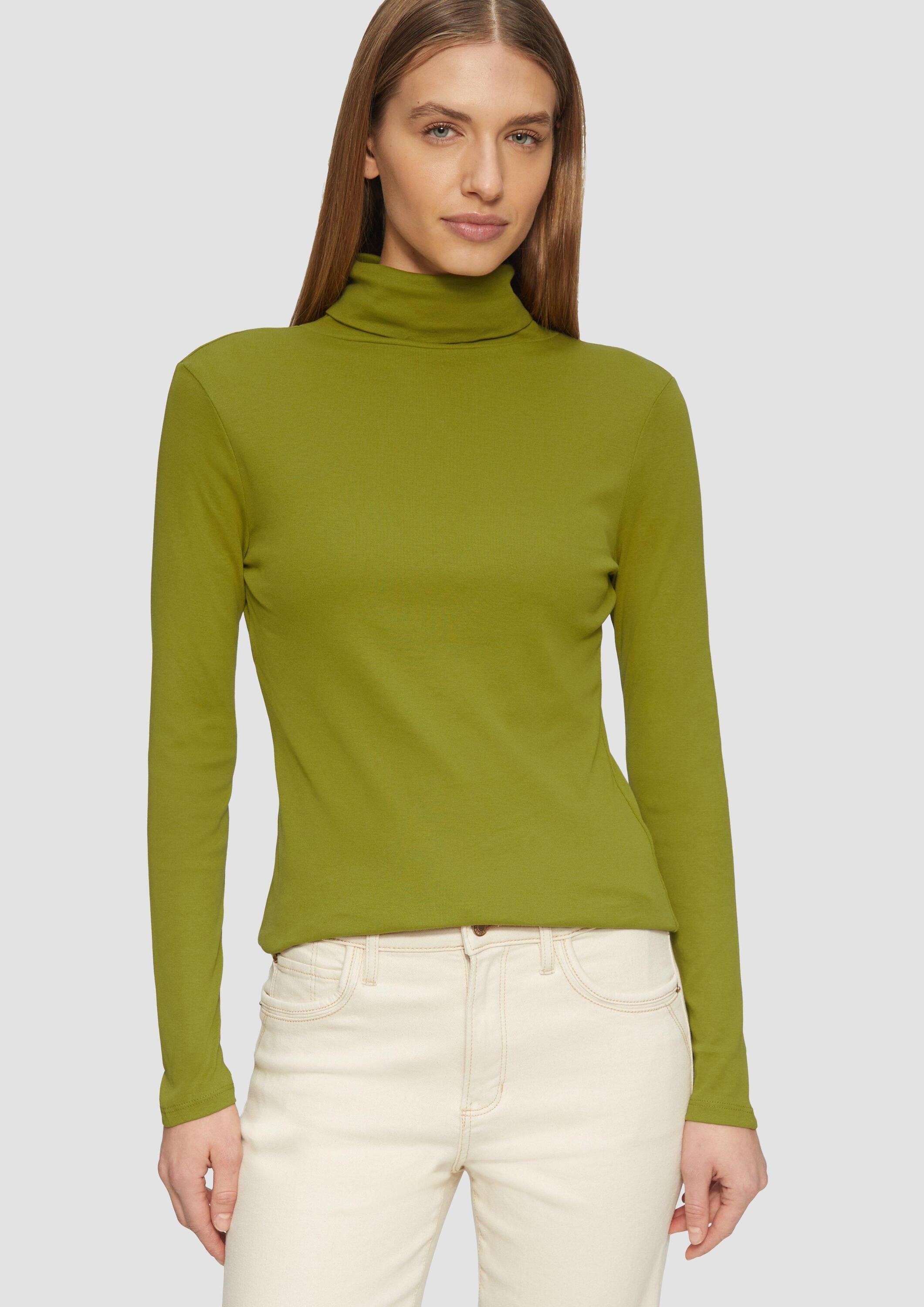 s.Oliver Langarmshirt T-Shirt Elastisches Langarmshirt mit Rollkragen günstig online kaufen