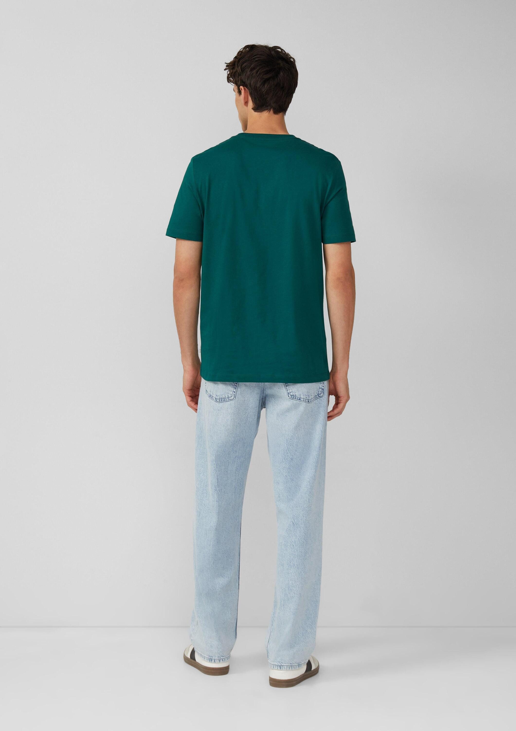 s.Oliver Kurzarmshirt T-Shirt Baumwoll-T-Shirt mit Frontprint günstig online kaufen