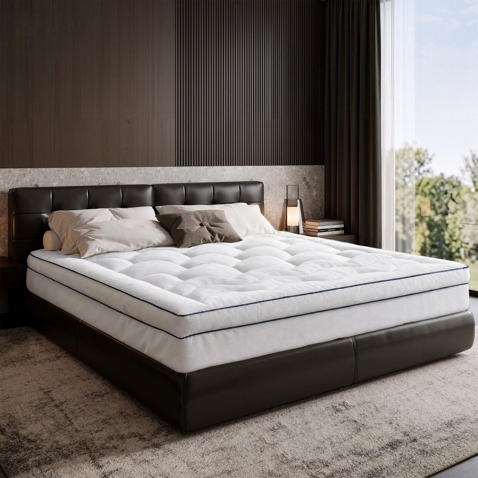 Kaltschaummatratze 8 cm Matratzentopper für Boxspring Matratze & Schlafsofas, Klyvvo, 8 cm hoch, (1200g/m³ Microfaser Füllung, 20-55cm 360°rutschfest Tiefe Tasche), 8cm Dicke Weicher Topper, Atmungsaktiv, Hypoallergen, 90×190cm