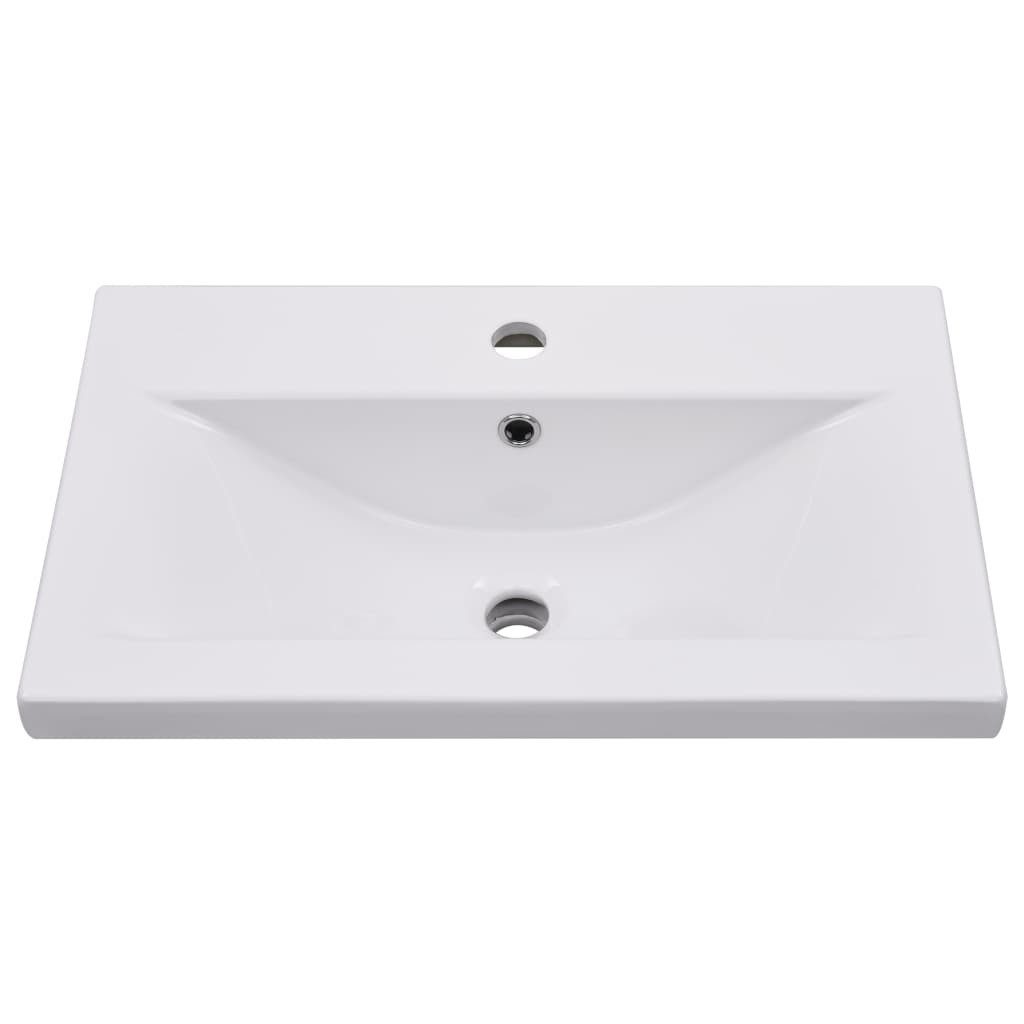 vidaXL Waschbecken 61 x 395 x 185 cm Einbauwaschbecken Keramik 61x39,5x18,5 cm modernes D
