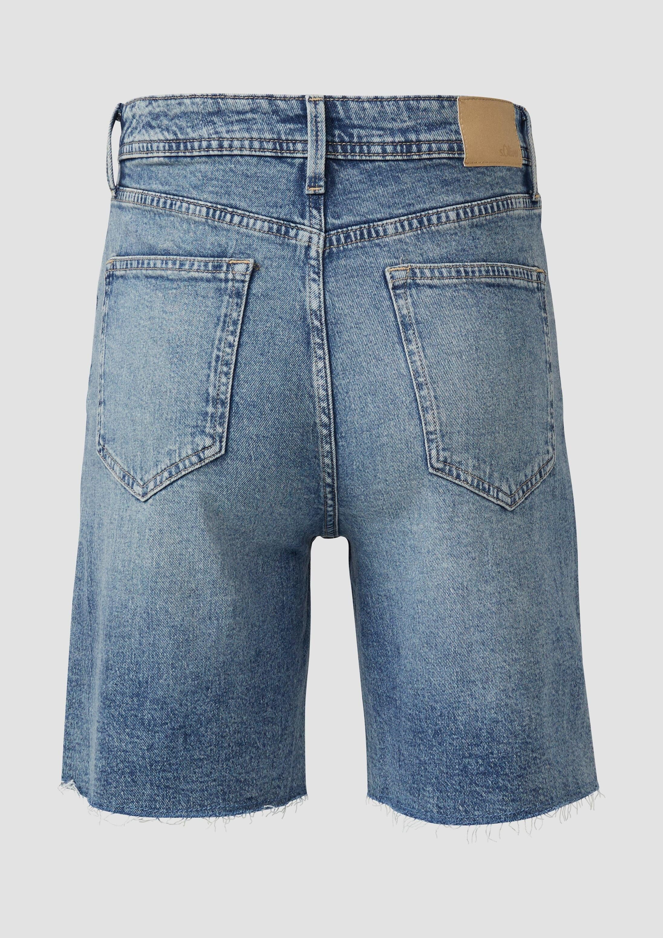 s.Oliver Jeansshorts Jeans-Hose SURI Jeans-Shorts Suri / Regular Fit / High Rise / offener Saum