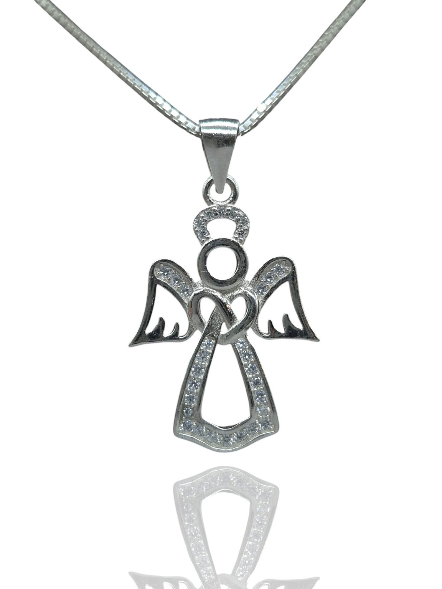 Kette mit Anhänger Silberkette 925 Engel Silber Schutzengel