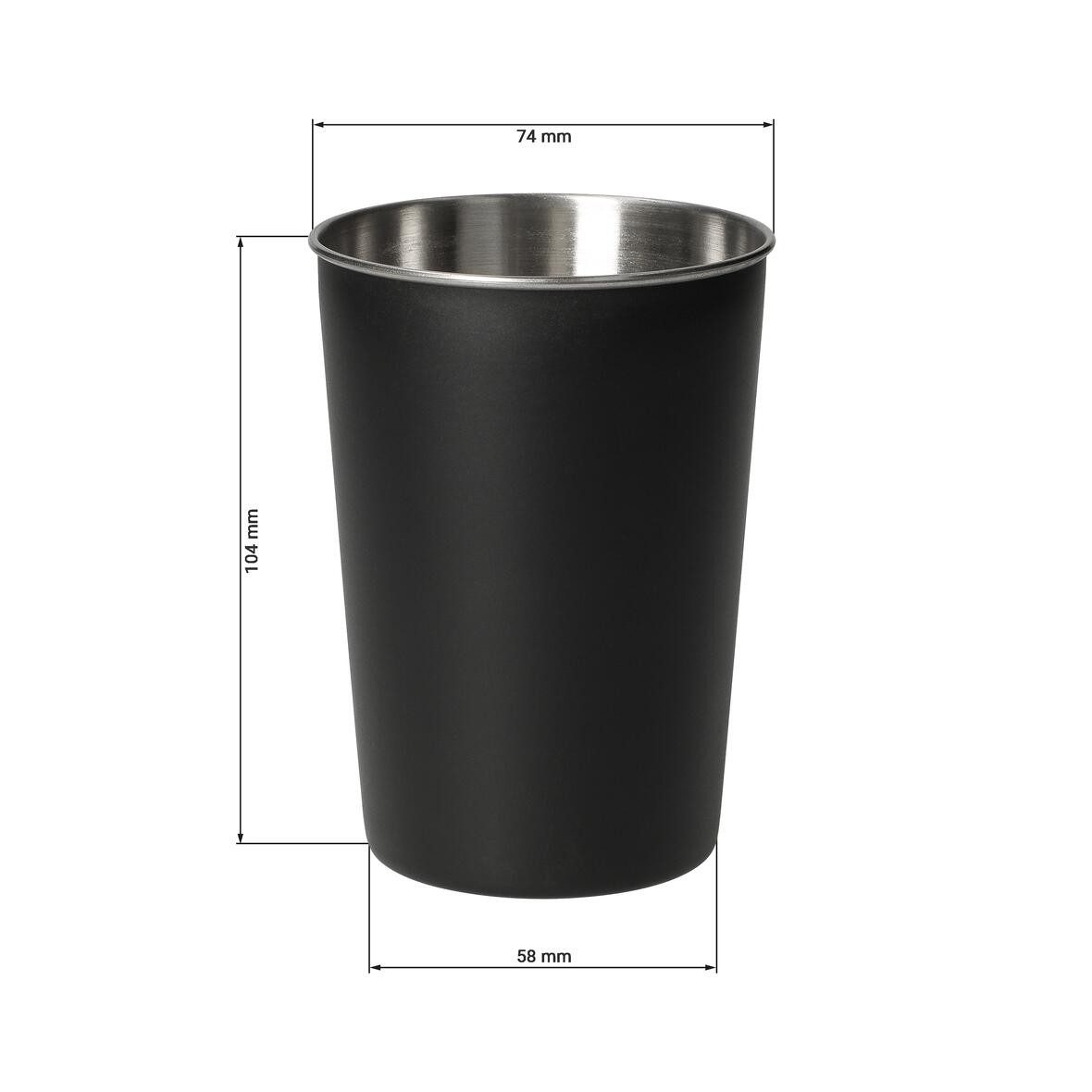 elasto Becher 270 ml Trinkbecher aus Edelstahl langlebiger Wasserbecher Outdoor, Campingbecher, Outdoorzubehör, Adevnture Must Have, Stappelbar, Robust