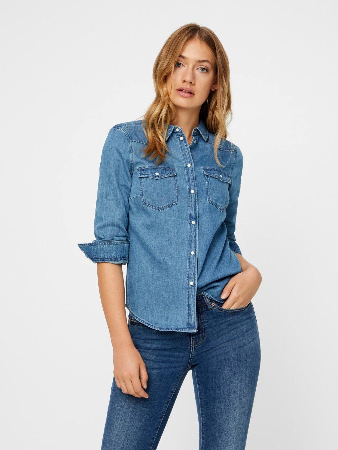 Vero Moda Jeansbluse »VMMARIA« online kaufen | OTTO