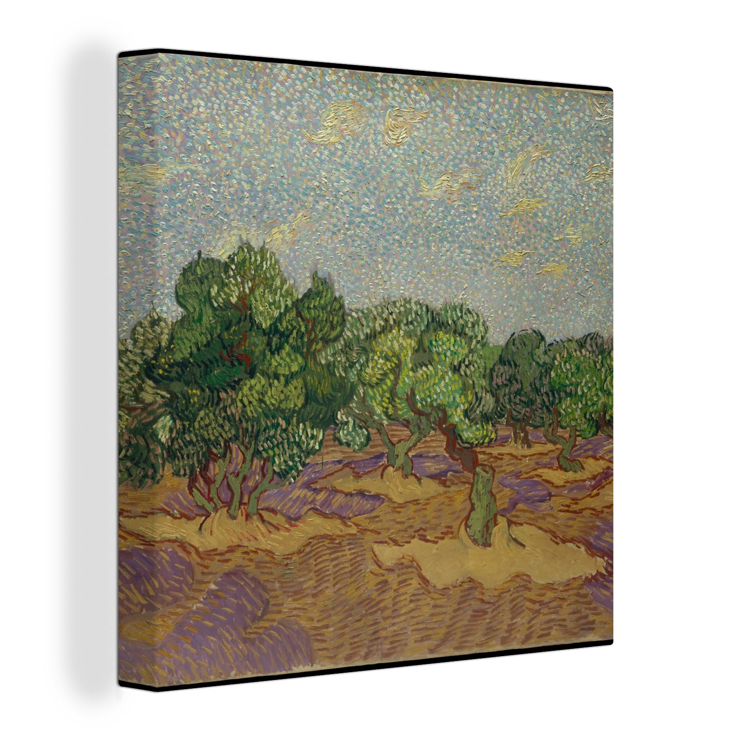 OneMillionCanvasses® Leinwandbild Olivenbäume - Vincent van Gogh, (1 St), Leinwand Bilder für Wohnzimmer Schlafzimmer