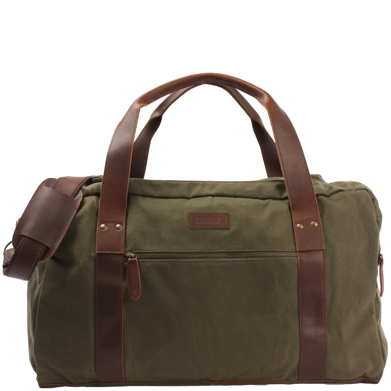 Weekender Sporttasche Reisetasche Damen & Herren Handgepäck Leder Canvas LE2014