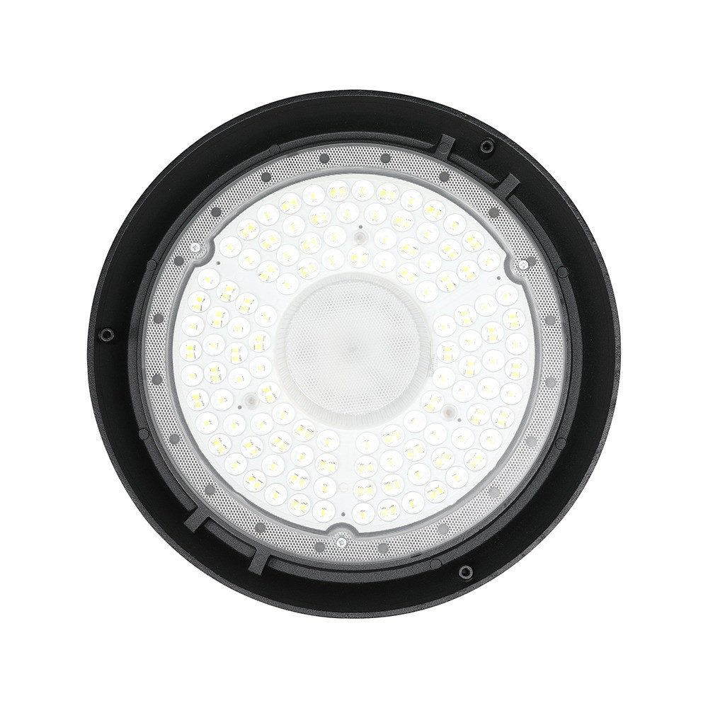 V-TAC LED Flutlichtstrahler, LED-Leuchtmittel fest verbaut, Neutralweiß, LED Hallenstrahler Aluminium Schwarz Außenbereich IP65 D 29,5 cm