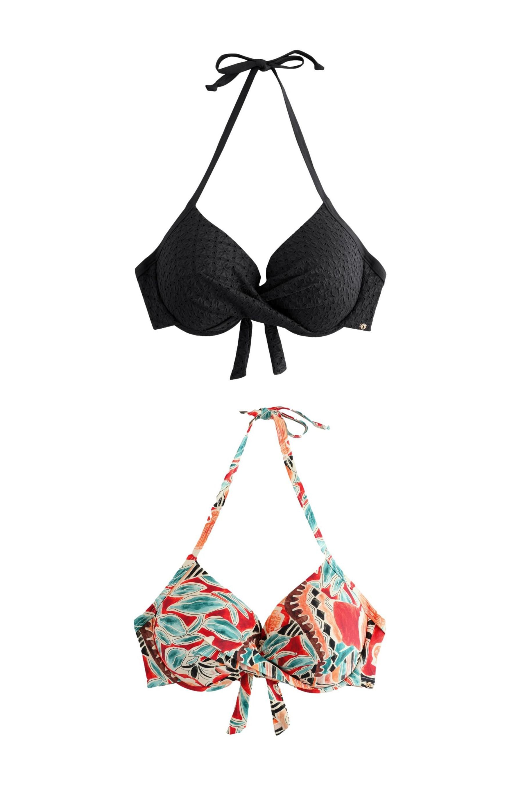 Bügel-Bikini-Top Wattierte Bügel-Bikinioberteile, 2er-Pack