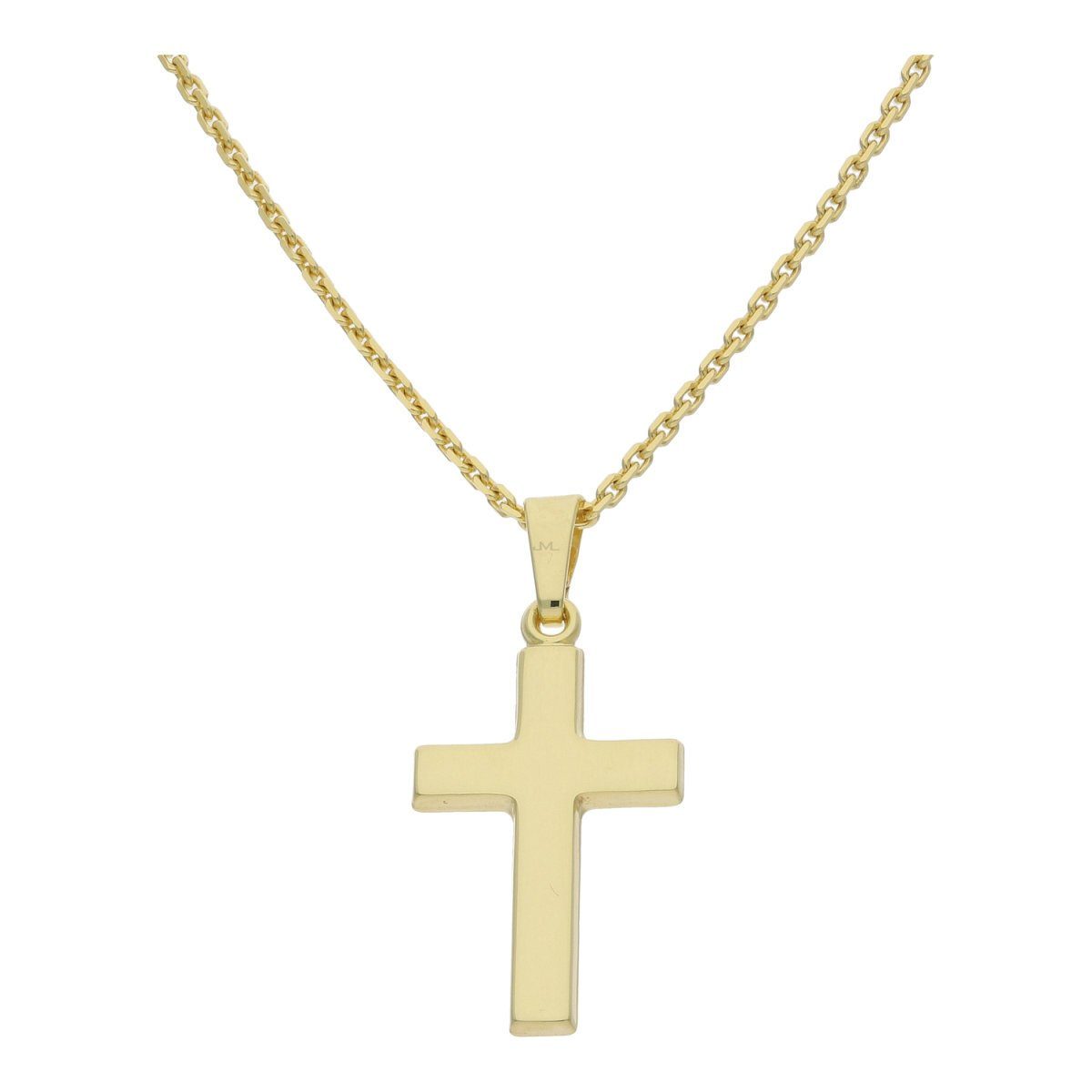 Anhänger Schmuckschachtel Kreuz, Kettenanhänger inkl. Gold, Kette, Anhänger Anhänger ohne JuwelmaLux