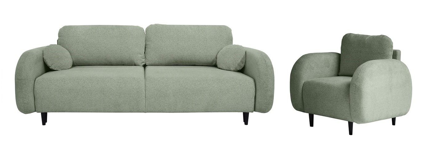 MOEBLO Polstergarnitur Carina, (Wohnzimmergarnitur Zweisitzer-Sofa Sessel günstig online kaufen