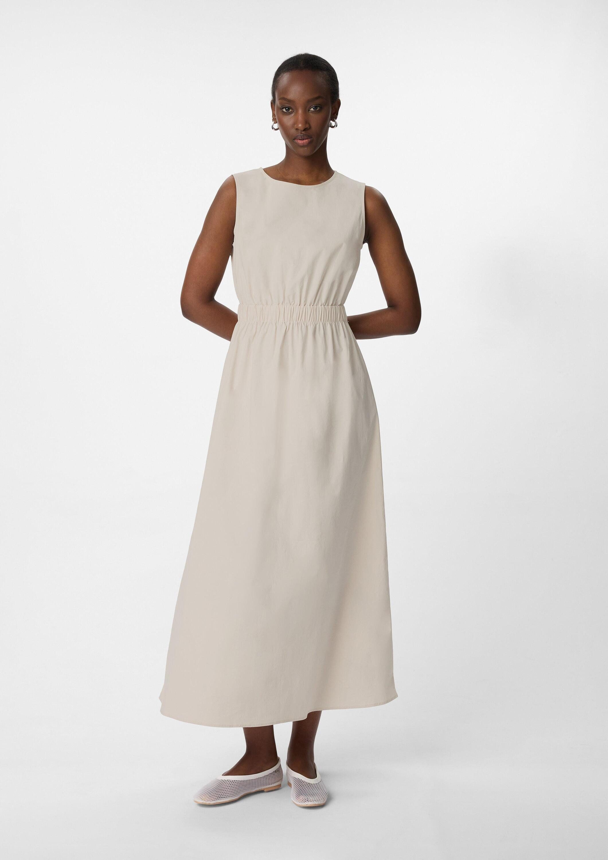 comma Midikleid Kleid Langes Popeline-Kleid mit Cut-out günstig online kaufen