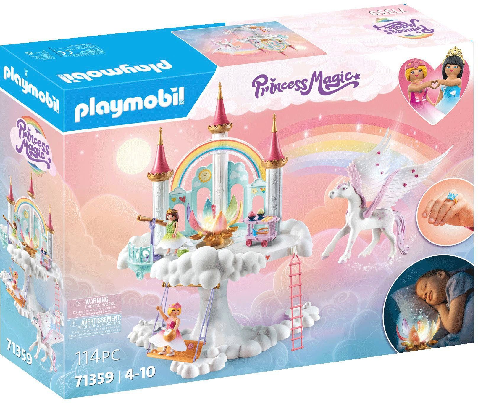Magic, Playmobil® Regenbogenschloss Princess Konstruktions-Spielset (114 Himmlisches St) (71359),