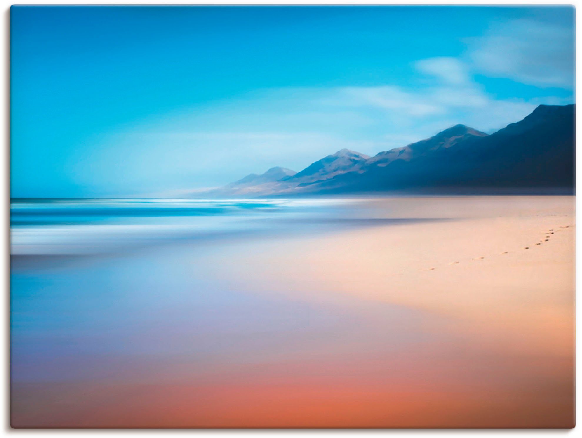 als Größen Strand in Poster Strandimpessionen 01, (1 Leinwandbild, versch. Wandaufkleber Wandbild St), Artland oder Fuerteventura