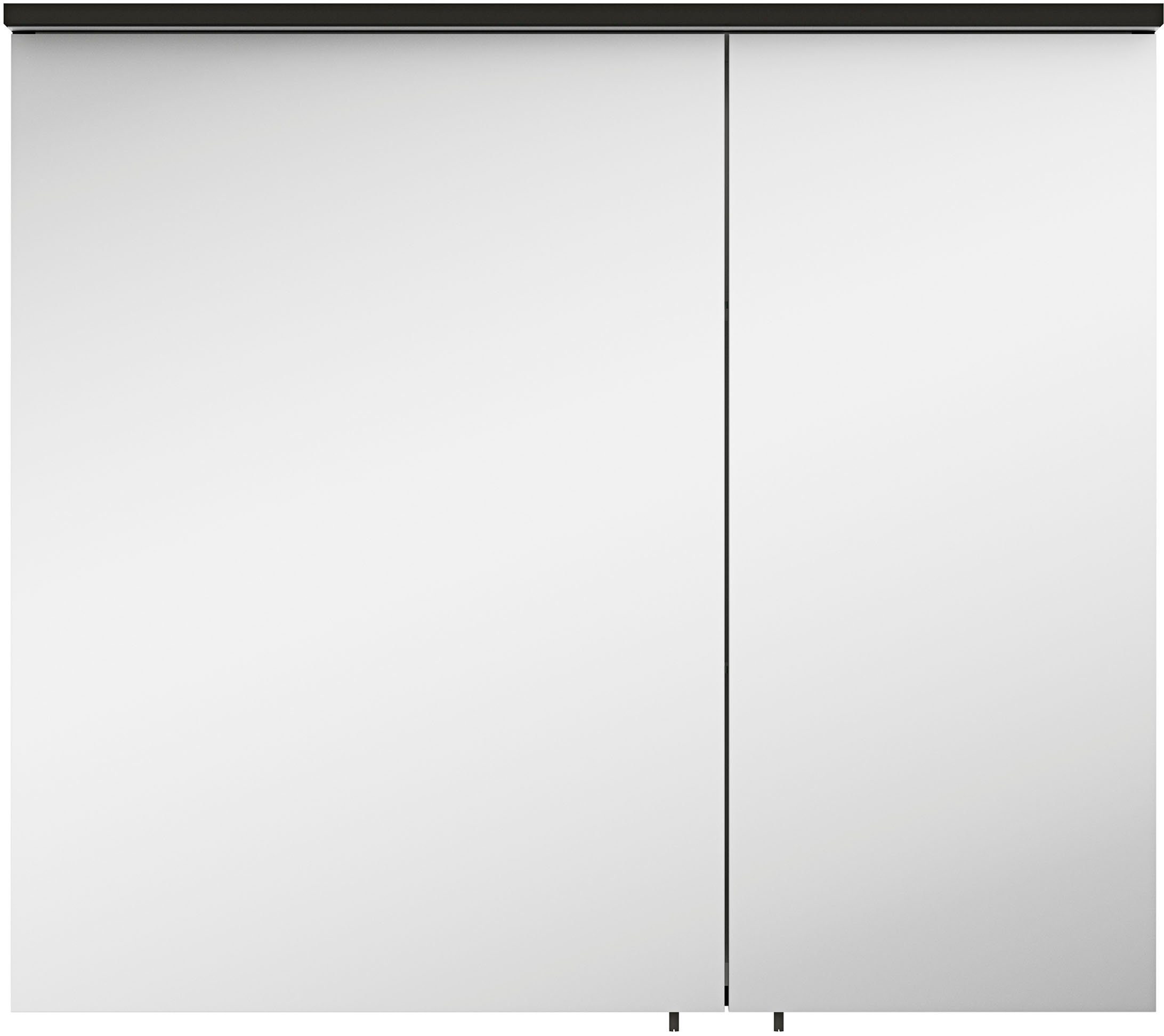 MARLIN Spiegelschrank 3510clarus 80 cm breit, Soft-Close-Funktion, inkl.  Beleuchtung, vormontiert | Spiegelschränke
