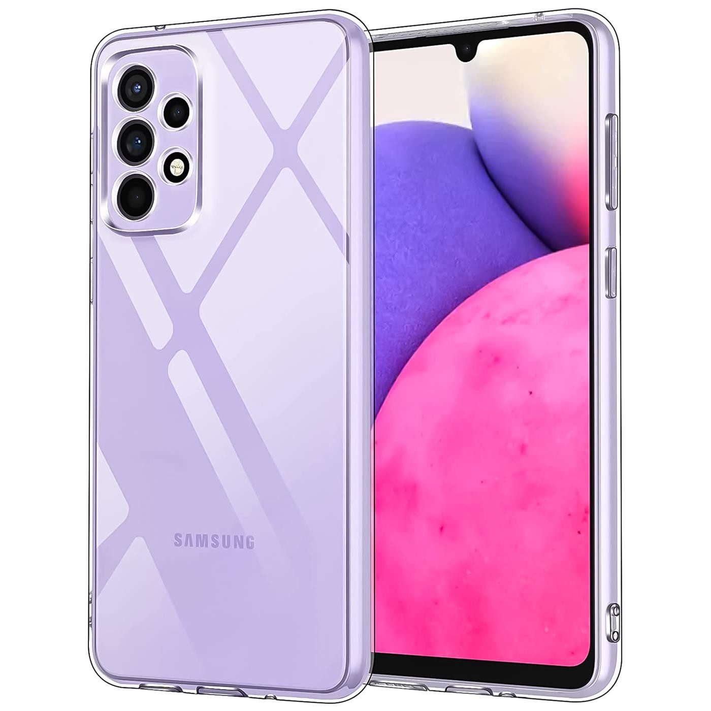 CoolGadget Handyhülle Silikon Handy Hülle Slim für Samsung Galaxy A33 5G 6,4 Zoll, dünne TPU Schutzhülle Case in transparent / durchsichtig