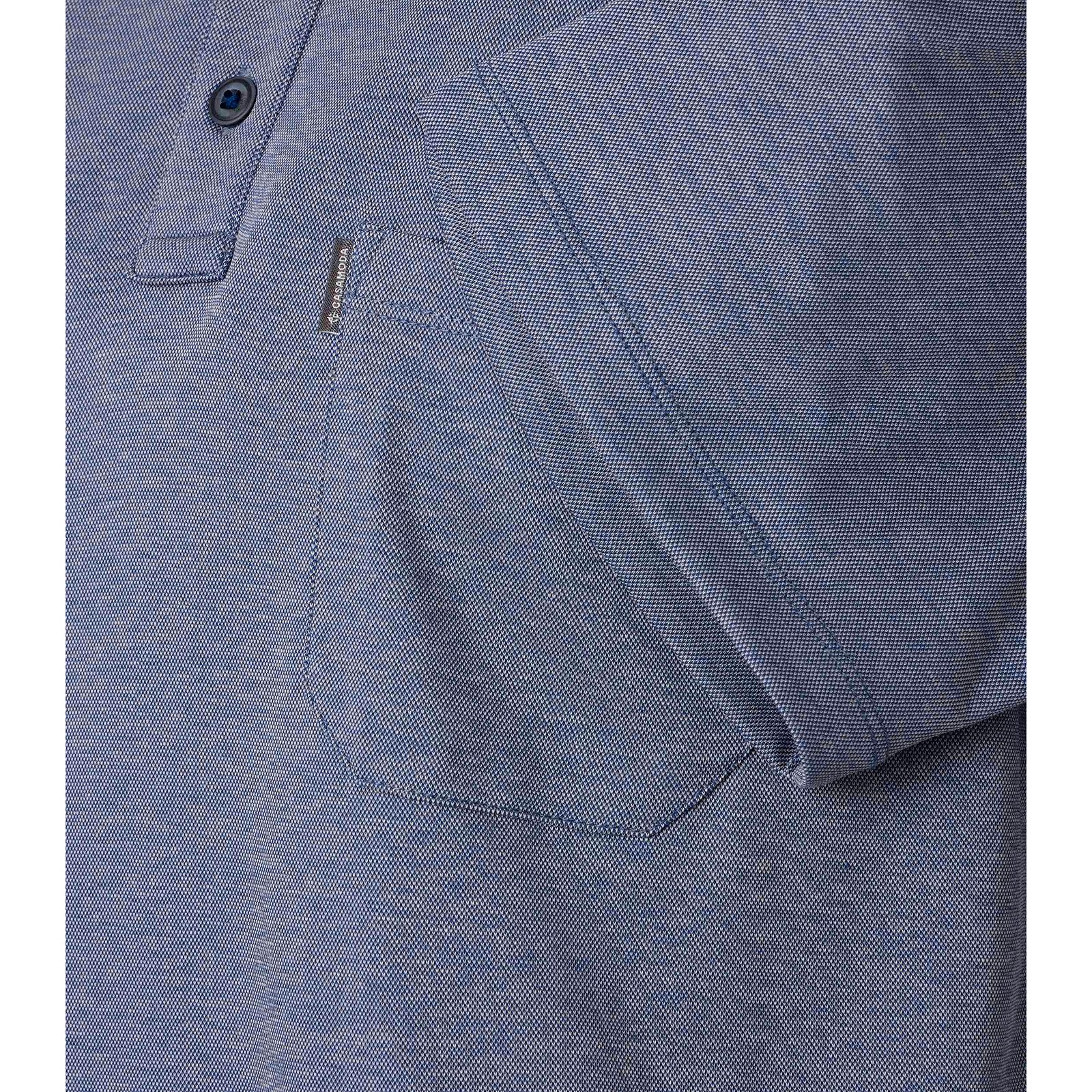 CASAMODA Poloshirt XXL CasaModa Polo easy care blau-silber melange
