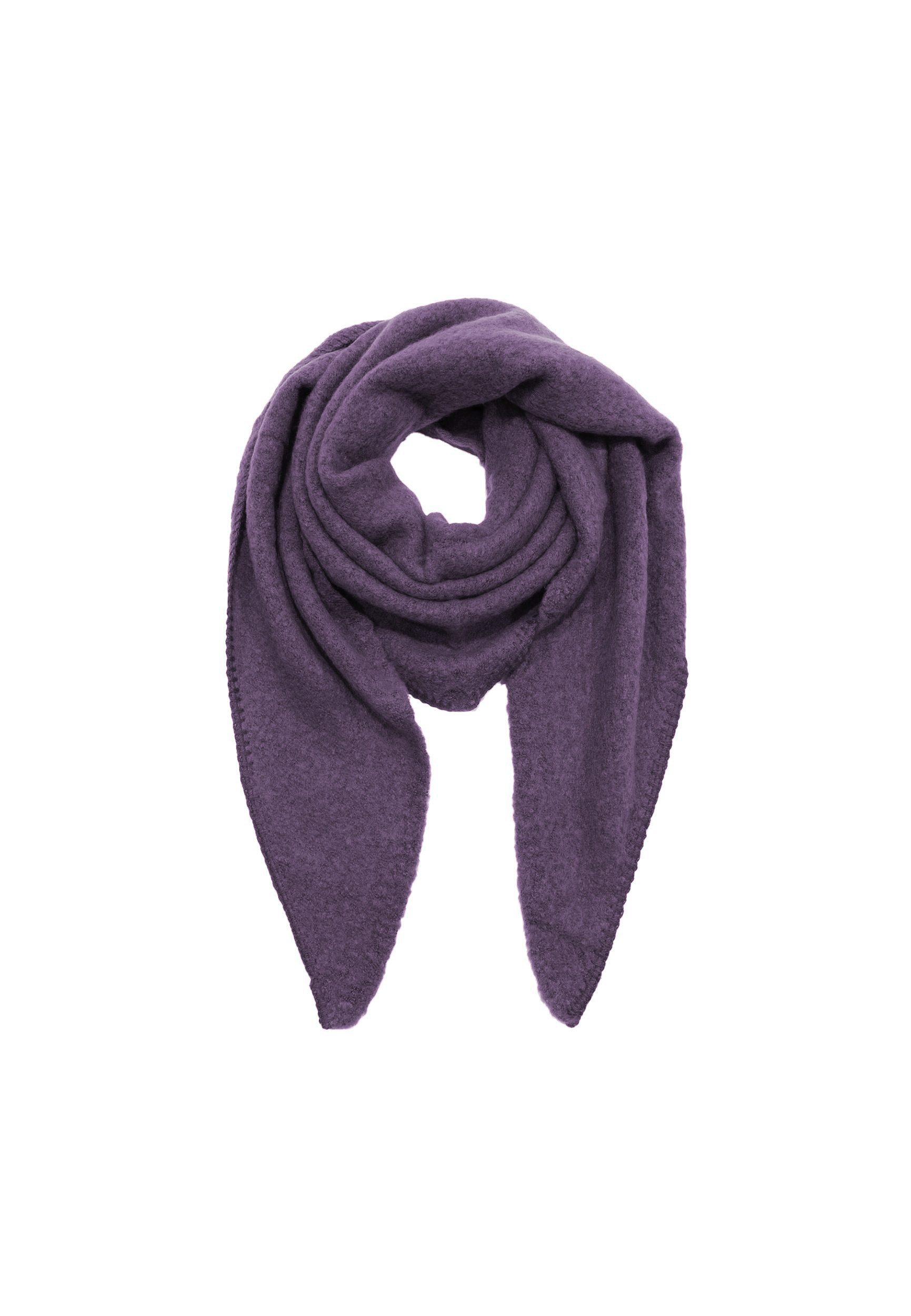 Faera Modeschal Bouclé Dreieckstuch cozy Material für Damen, 8148 in Lila-2