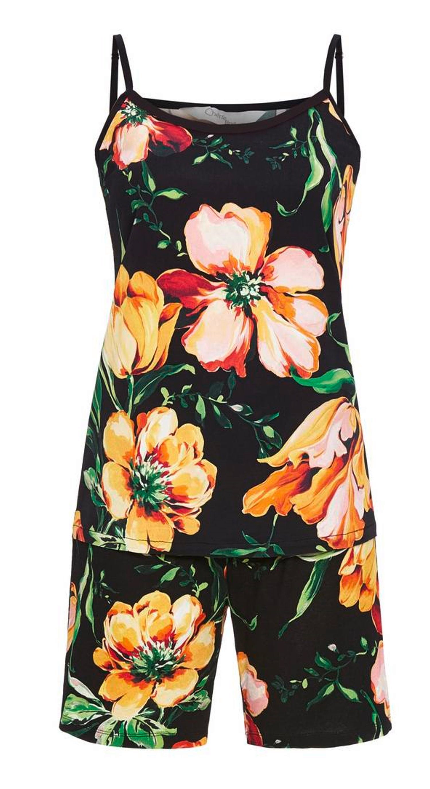 Ringella Shorty Damen Schlafanzug kurz Blumen (2 tlg) Modisches Design