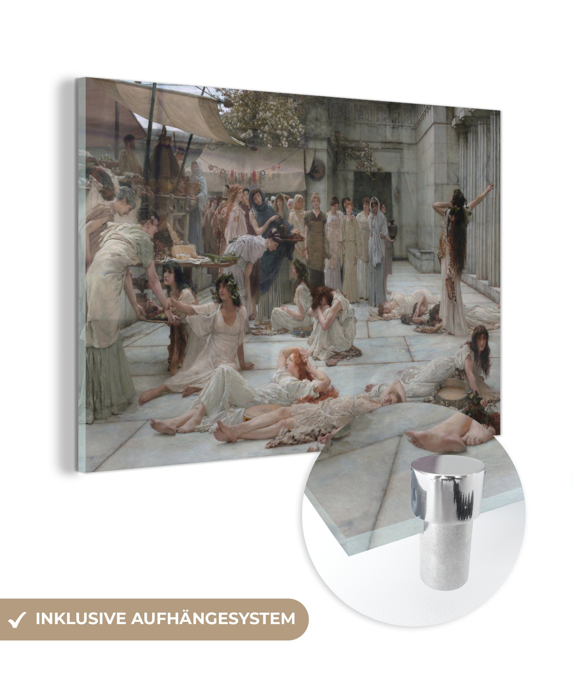 MuchoWow Acrylglasbild Die Frauen von Amphissa - Lawrence Alma Tadema, (1 St), Acrylglasbilder Wohnzimmer & Schlafzimmer