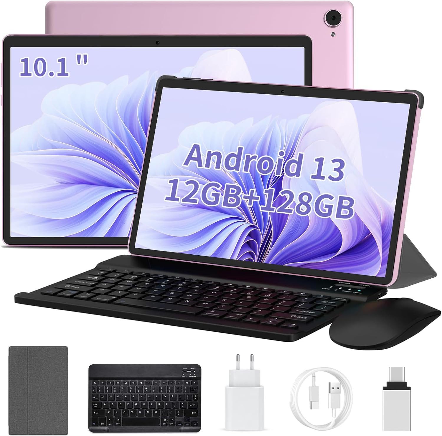 FIRMAST 12 GB RAM Bluetooth 1080 FHD Dual-Kamera,GMS-Zertifizierung,Typ-C Tablet (10", 128 GB, Android 13, 5G WLAN, Das perfekte Gerät für Arbeit und Unterhaltung mit umfassendem Zubehör)