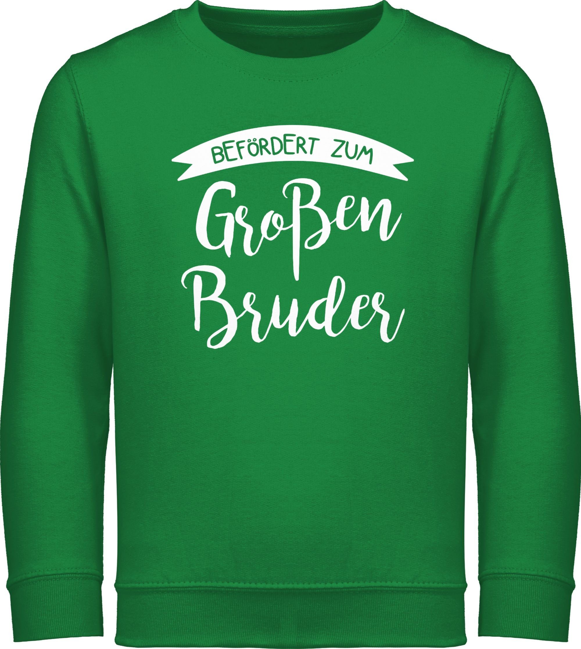 Shirtracer Sweatshirt Befördert zum großen Bruder Grün 3 Großer Bruder