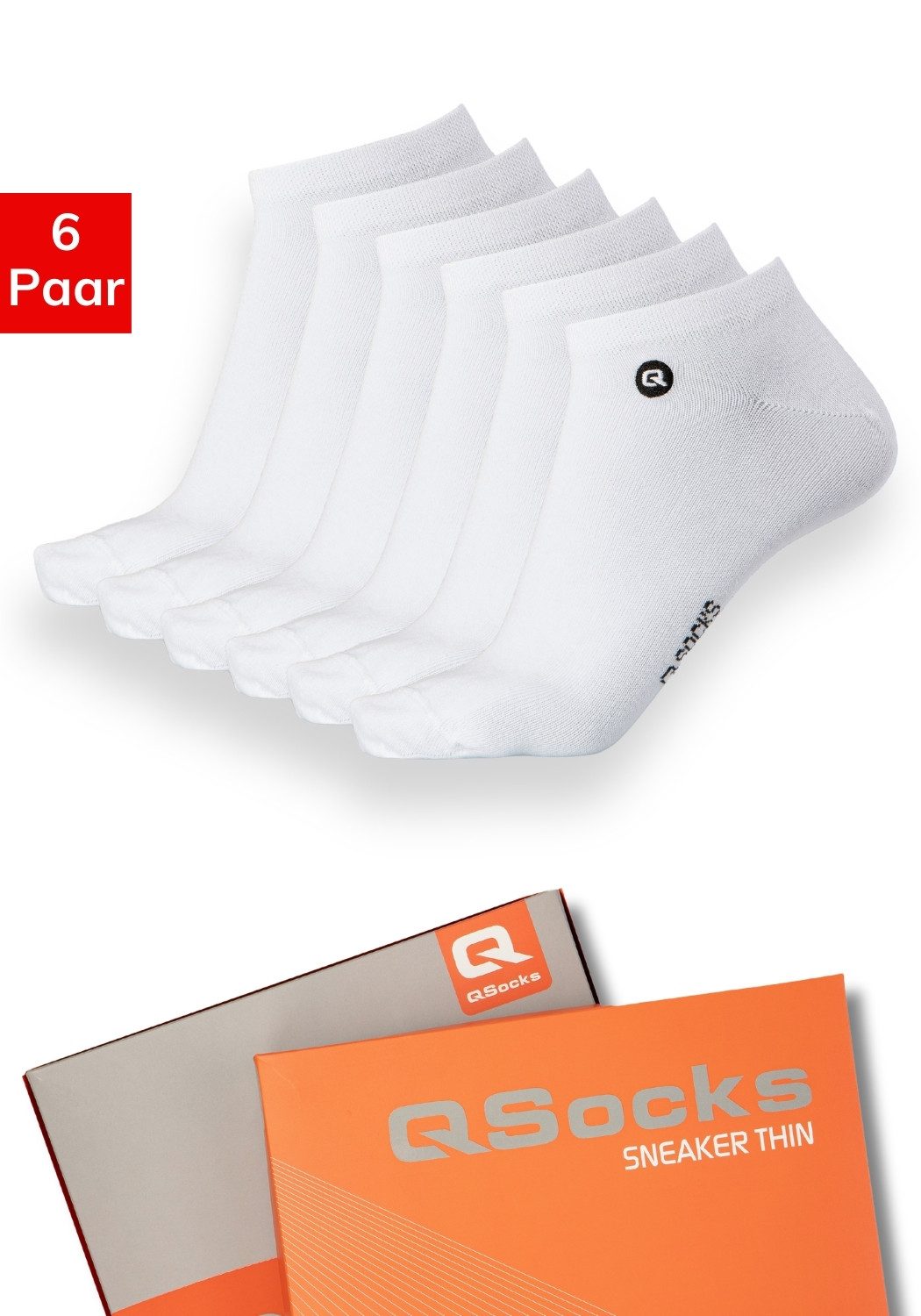 Socken Dünne Sneaker Socken 100 Baumwolle für Sommer & Sport / QSOCKS