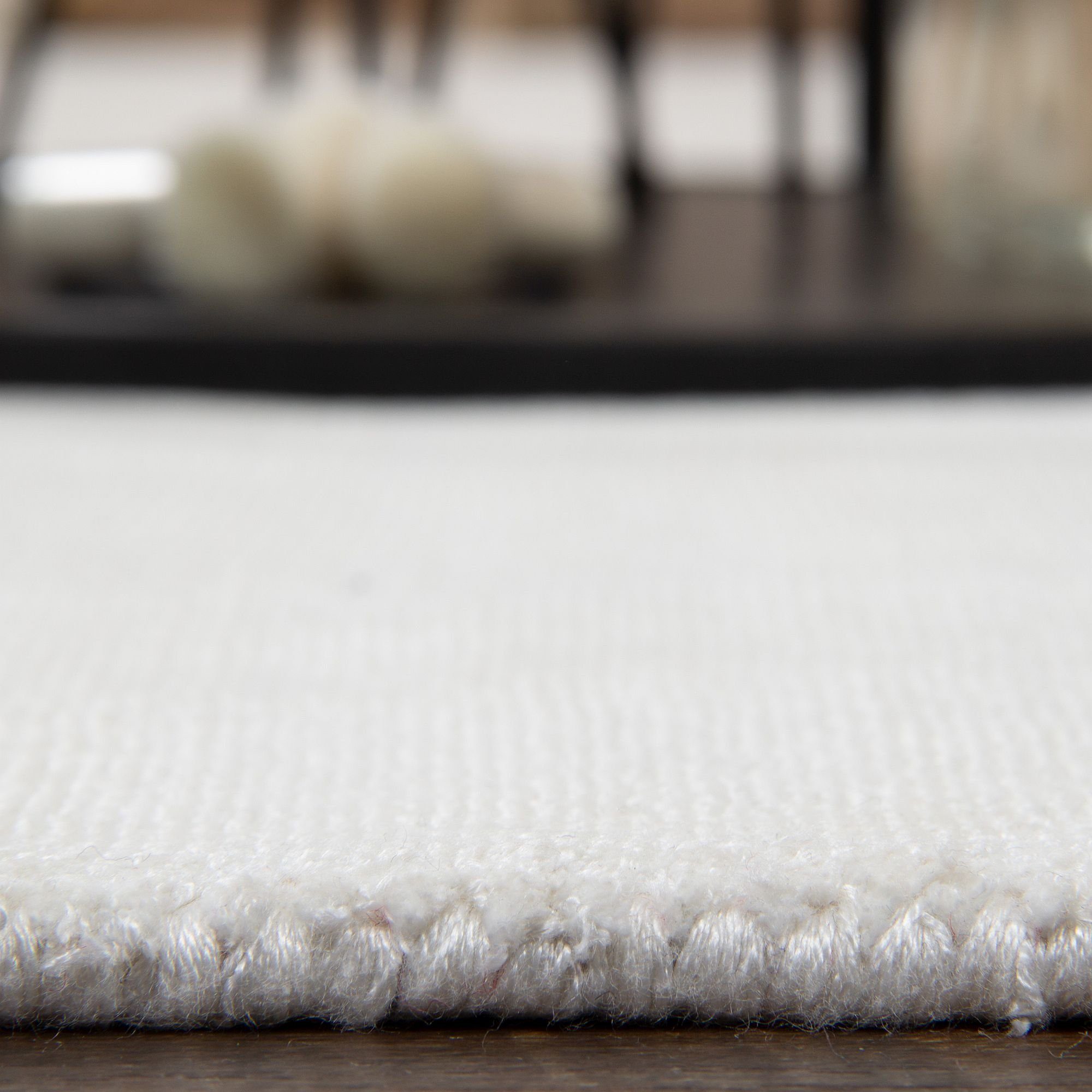 NOBEL Consilio Viskose Wohnzimmer moderner Concept luxuriös Teppich Ivory Designteppich weich, Seidenglanz