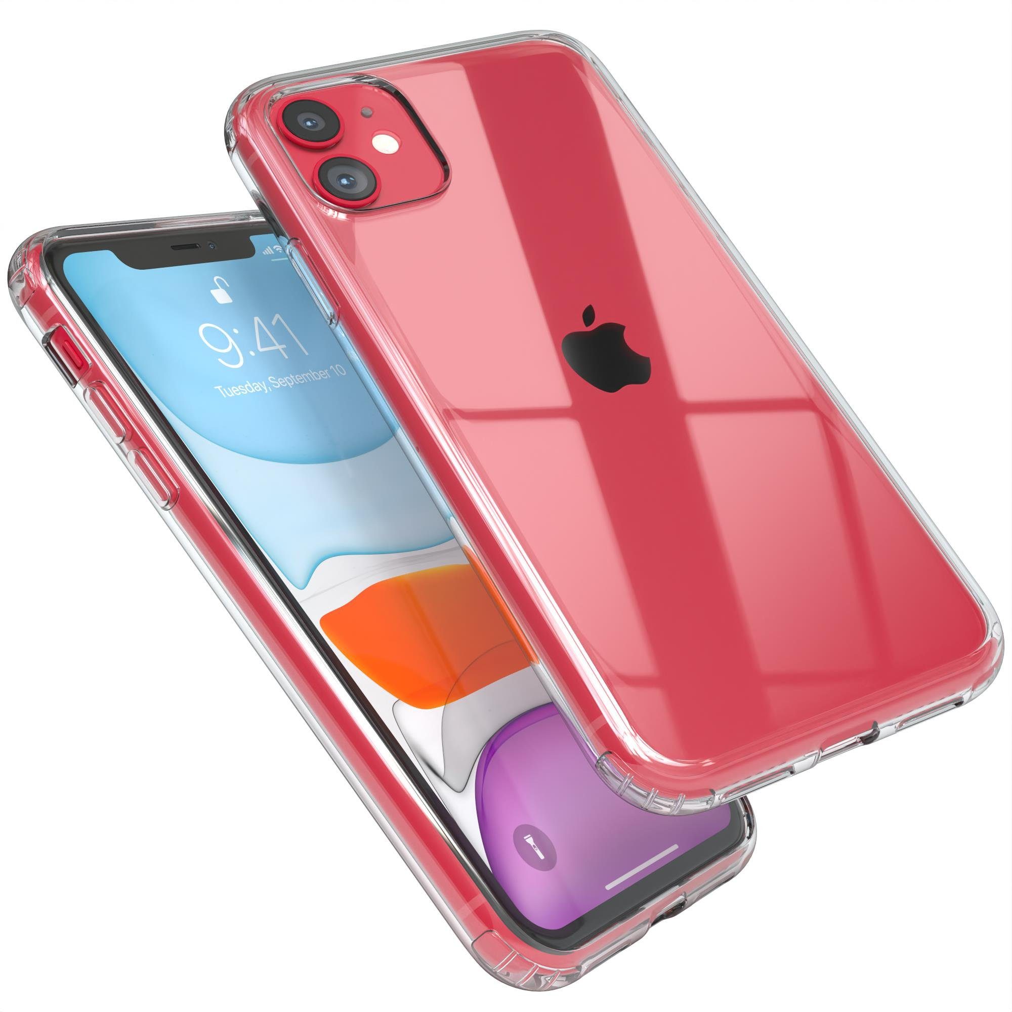 EAZY CASE Handyhülle Crystal Clear Case für Apple iPhone 11 6,1 Zoll,  Schutzhülle Kameraschutz Silikonhülle Transparent Handyhülle Slimcover