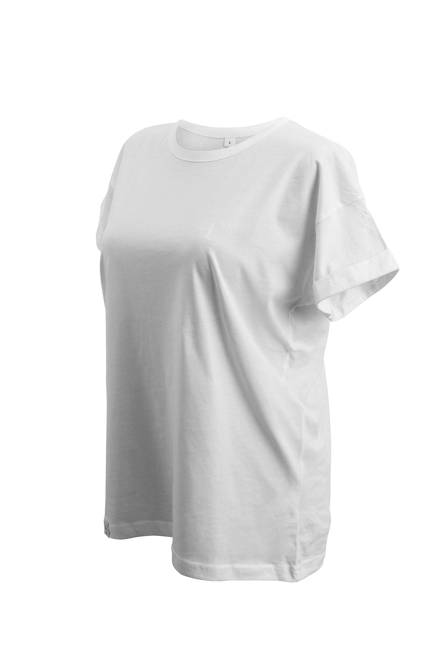 Oversize T-Shirt T-Shirt Baumwolle Weiß Boyfriend Manufaktur13 100% - T-Shirt