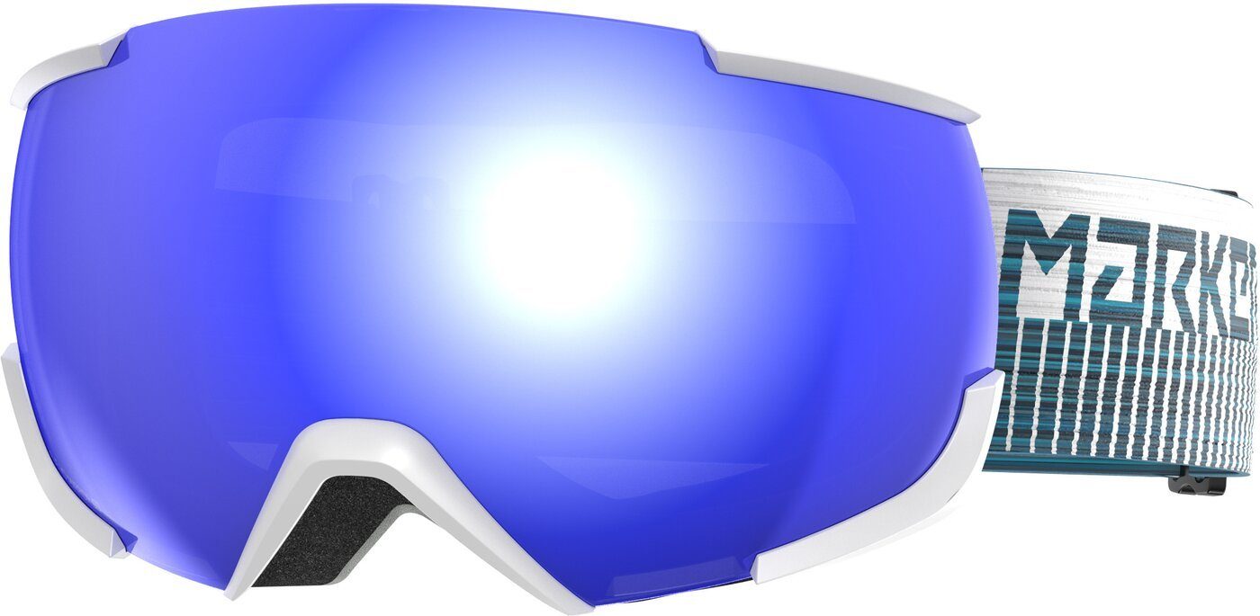 Marker Skibrille 16:10+ WHITE W/BLUE HD MIRROR