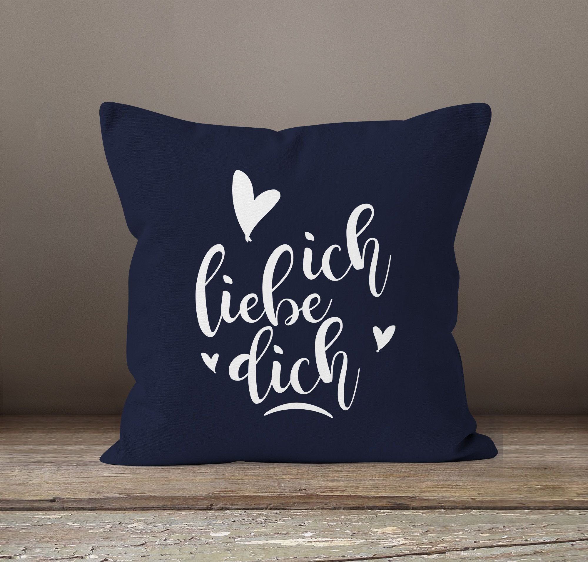 MoonWorks Dekokissen Kissenbezug Ich liebe Dich günstig online kaufen