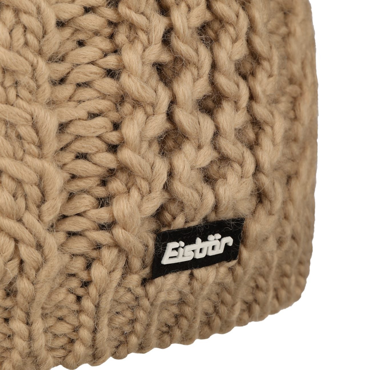 Eisbär Beanie (1-St) Strickmütze mit Futter