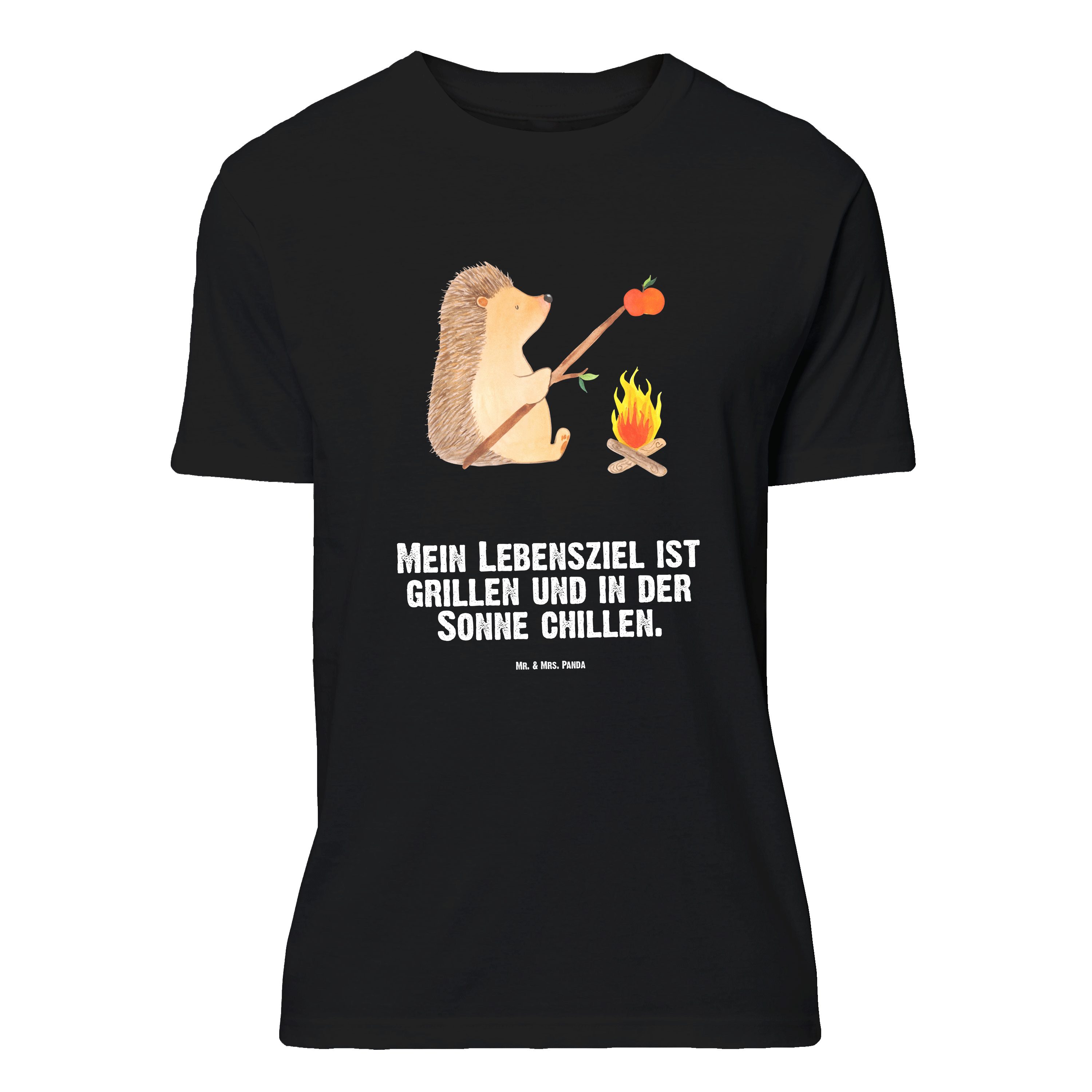 T-Shirt Igel Grillen, Tshirt, Schwarz, Shirt, Herren T-Shirt XXL, Oversize, T