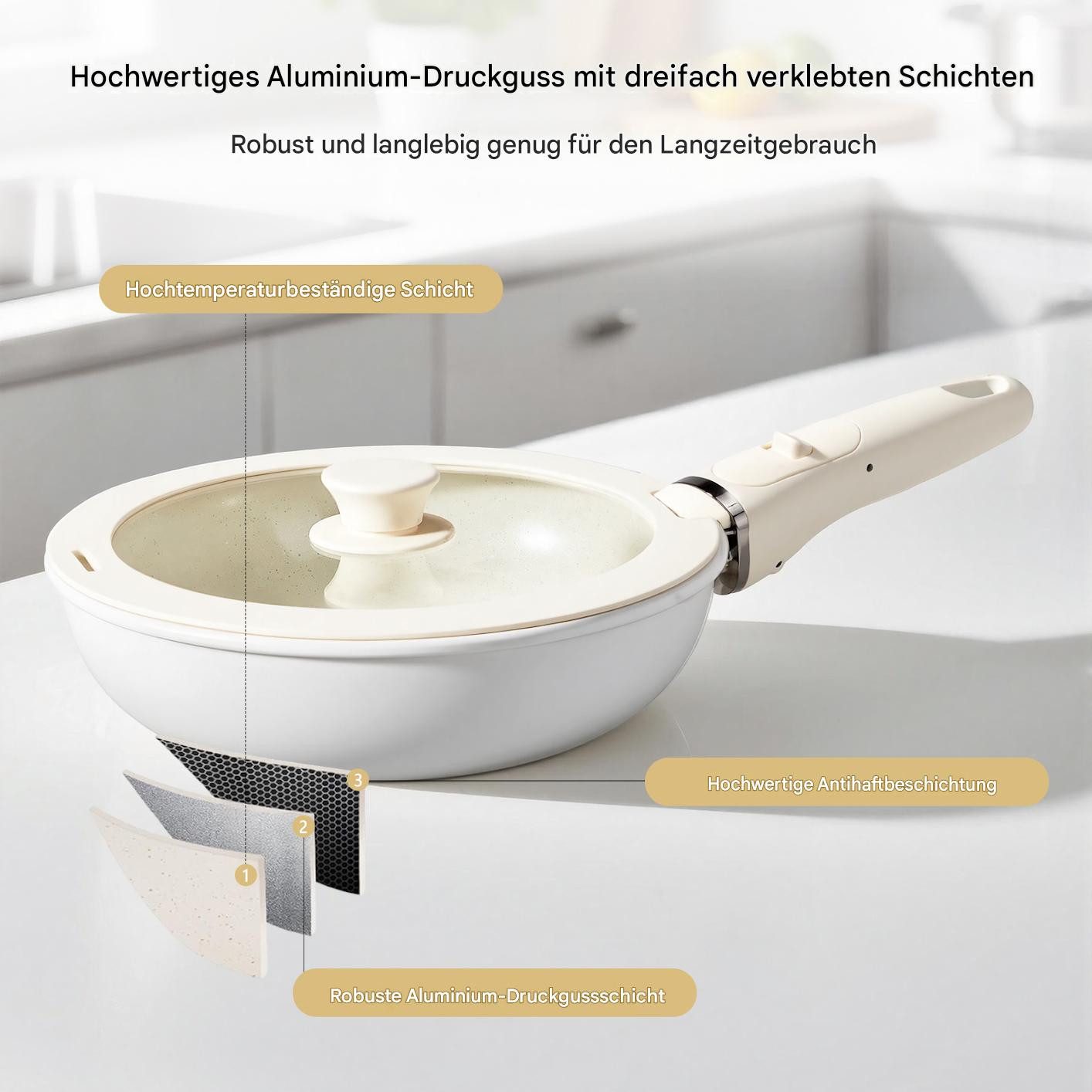 LALAHO Topf-Set 19-teiliges Kochgeschirr-Set, (22-tlg) – Bild 5 von 5