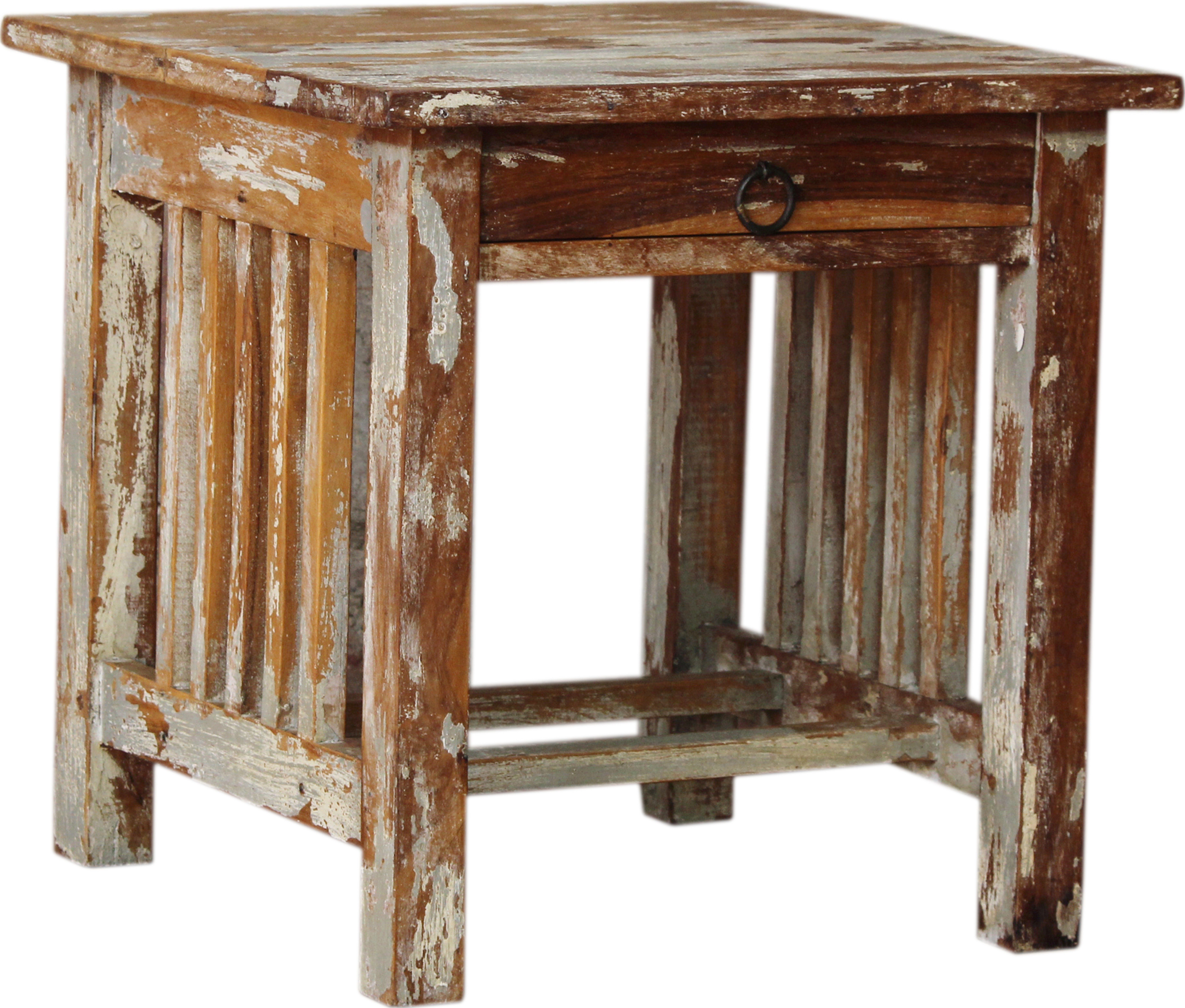 Guru-Shop Couchtisch Vintage Nachttisch, Beistelltisch mit Schubfach..