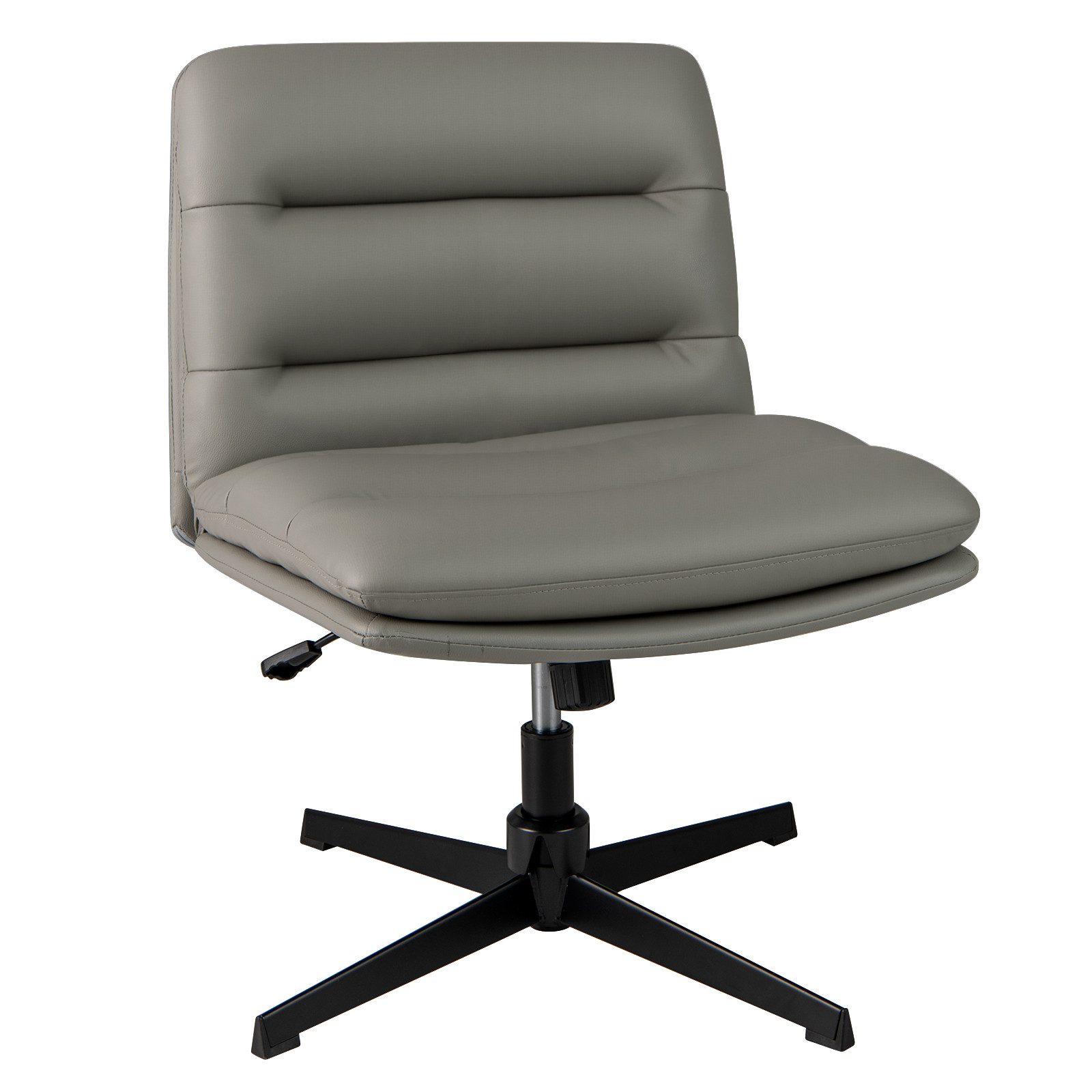 COSTWAY Bürostuhl, ohne Armlehnen, höhenverstellbarer Drehstuhl 150kg