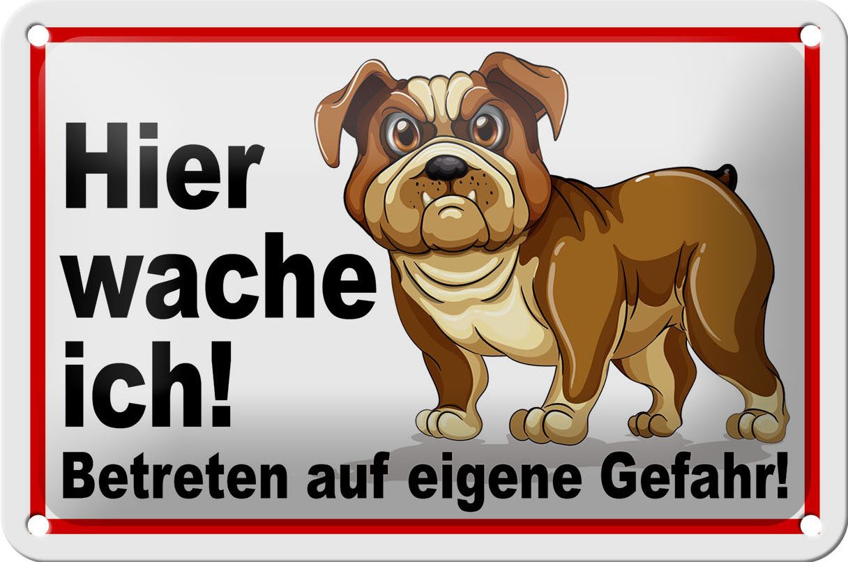 Femer GmbH Metallschild Hinweis 18x12cm Hier wache ich Hunde, (1 St), gewöl günstig online kaufen