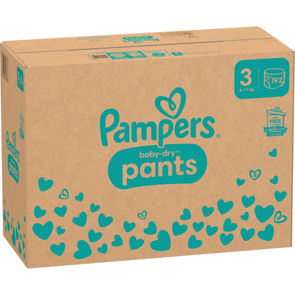 Pampers Papiertaschentücher Pampers® Windeln baby-dry™ Monatsbox Größe Gr.3 (6-11 kg) für Babys un