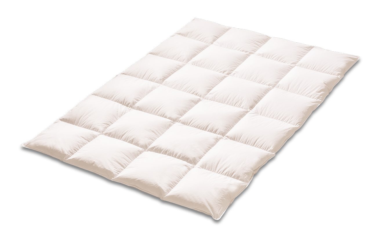 KÜNSEMÜLLER Daunenbettdecke Sweet Dreams Kassettendaunendecke Warm, Füllung: 90% Daunen 10% Federn, Bezug: 100% Baumwolle, Feuchtigkeitsregulierend und atmungsaktiv